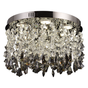 Crystal LED Chandelier LLC212/400BU Στρογγυλός, 22W, Κρύο/Ζεστό/Ουδέτερο φως, Κρύσταλλοι, Γυαλιστερό χρώμιο