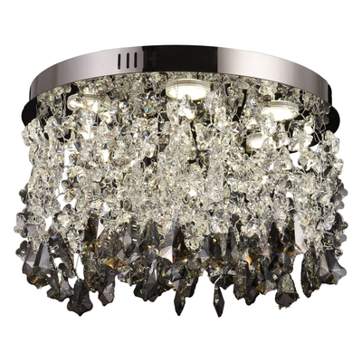 Crystal LED Chandelier LLC212/400BU Στρογγυλός, 22W, Κρύο/Ζεστό/Ουδέτερο φως, Κρύσταλλοι, Γυαλιστερό χρώμιο