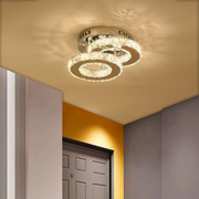 LED LED Royalo Rondra με κρυστάλλους, 2 πηγές φωτός, 26W, γυαλιστερό χρώμιο