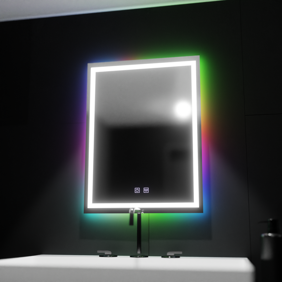 Mirror LED ορθογώνιο σύστημα 60cm Touch Touch RGB