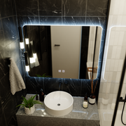 ARTEA Ορθογώνιος καθρέφτης LED αφής, 80X60cm, Σύστημα Demister, Dimmable, Race Light 6000K