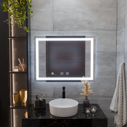 Mirror LED ορθογώνιο σύστημα 60x80cm Edge Luminous Touch Disebription