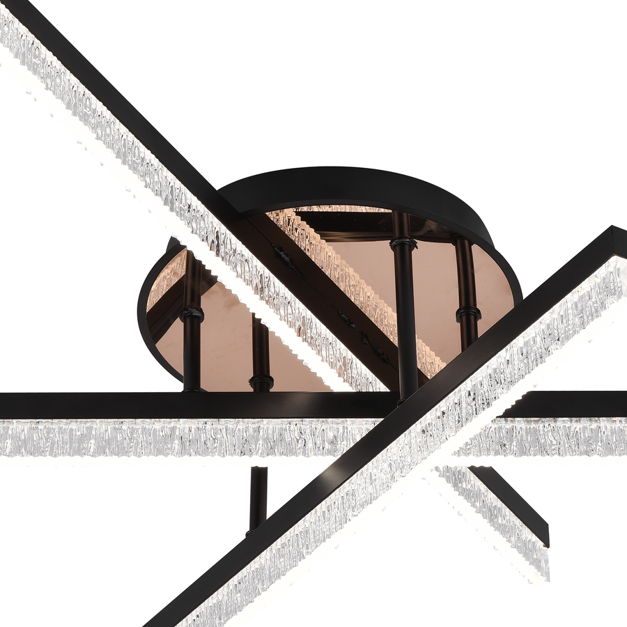 Πολυέλαιος LED με Τηλεχειριστήριο LT179/3BK, 41W, 3 Στοιχεία, Κρύο/Ζεστό/Ουδέτερο φως, Ρυθμιζόμενο, Μαύρο