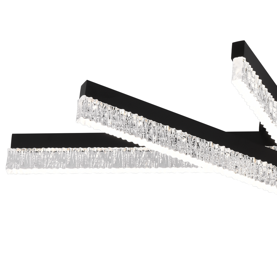 Πολυέλαιος LED με Τηλεχειριστήριο LT179/5BK, 67W, 5 Στοιχεία, Κρύο/Ζεστό/Ουδέτερο φως, Ρυθμιζόμενο, Μαύρο