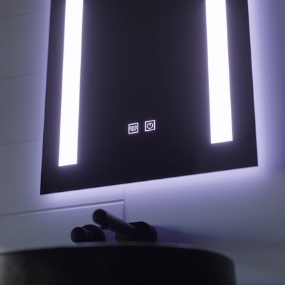 Ορθογώνιος καθρέφτης LED, 50x70cm, C206S/50X70 Touch, Demister System, Dimmable