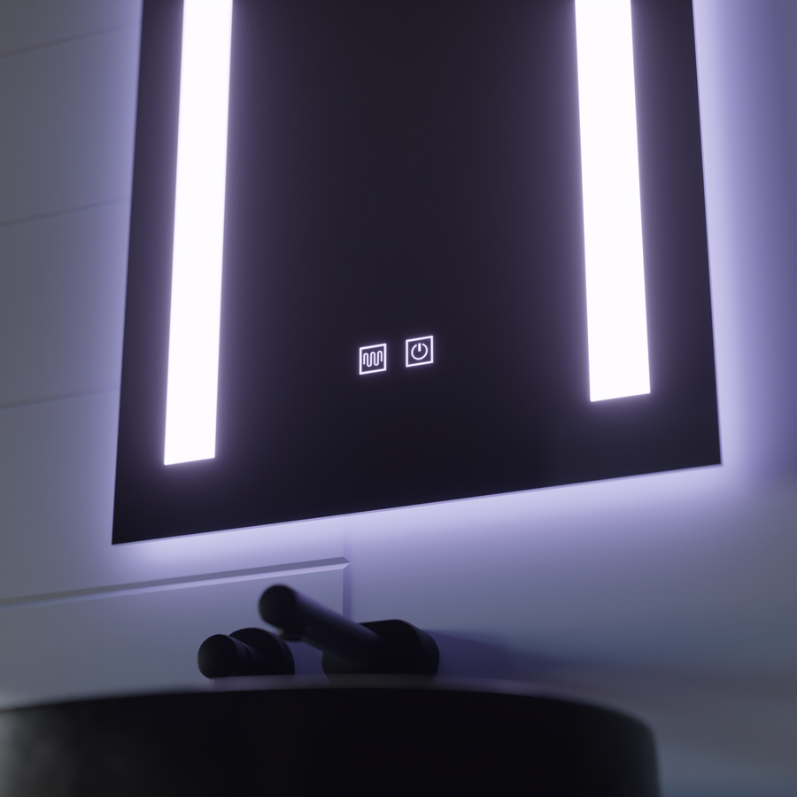 Ορθογώνιος καθρέφτης LED, 50x70cm, C206S/50X70 Touch, Demister System, Dimmable