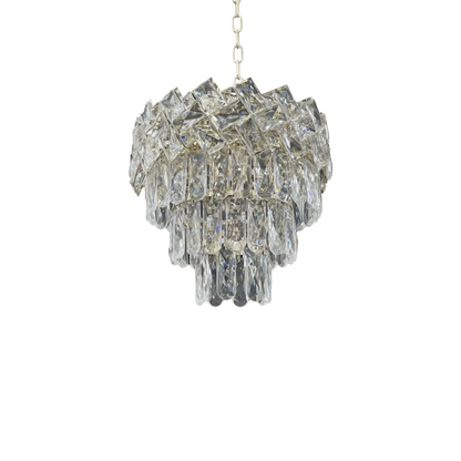 Crystal πολυέλαιος Windsor Petito 3xe27, διάμετρος 30cm, γυαλιστερό χρώμιο, ρυθμιζόμενο ύψος