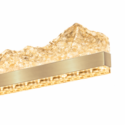 Κρεμαστός πολυέλαιος LED με τηλεχειριστήριο MARISTELLA 90W, Κρύο/Ζεστό/Ουδέτερο φως 3000K/4000K/6000K, Ρυθμιζόμενο, Ρυθμιζόμενο ύψος, Χρυσό, Μέταλλο και Κρύσταλλο