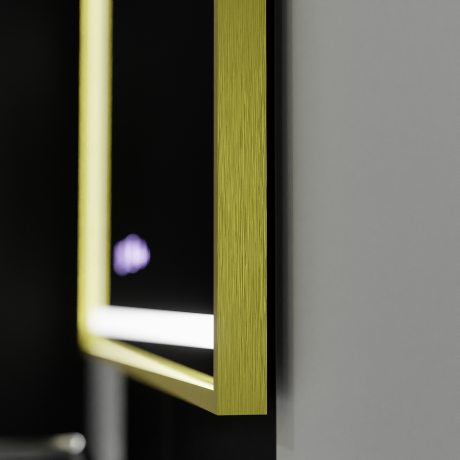 Mirror LED ορθογώνιο 120x80cm specchio motionglow marcello Σύστημα πρόβλεψης ρολογιού & Dimable Thermometer