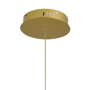 Πολυέλαιος LED με Τηλεχειριστήριο LT176/5GD, 69W, 5 Στοιχεία, Κρύο/Ζεστό/Ουδέτερο φως 3000K/4000K/6000K, Ρυθμιζόμενο, Χρυσό, Ρυθμιζόμενο ύψος, Μέταλλο και Ακρυλικό