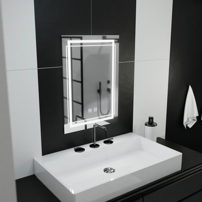 Mirror LED ορθογώνιο σύστημα 50x70cm Touch Koven Koven Disabling System