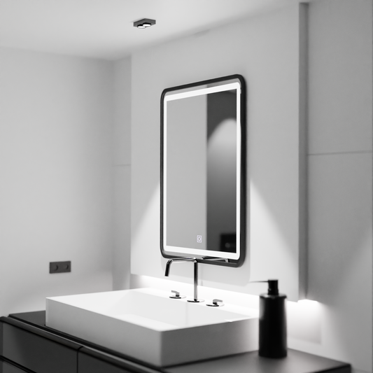 Ορθογώνιος καθρέφτης LED, 60x80cm, απόχρωση Basic Touch