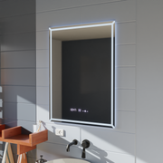 Ορθογώνιος καθρέφτης LED, 80x60cm, VillayTouch Marcello, Σύστημα Demister, Dimmable