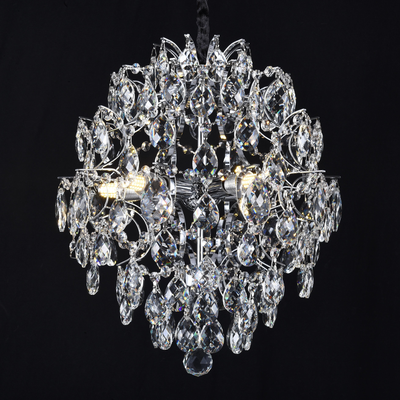 Crystal Chandelier CC9259/5CH, 5x E14, Διάμετρος 40cm, Γυαλιστερό Chrome