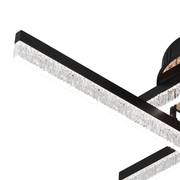 Πολυέλαιος LED με Τηλεχειριστήριο LT179/4BK, 35W, 4 Στοιχεία, Κρύο/Ζεστό/Ουδέτερο φως, Ρυθμιζόμενο, Μαύρο