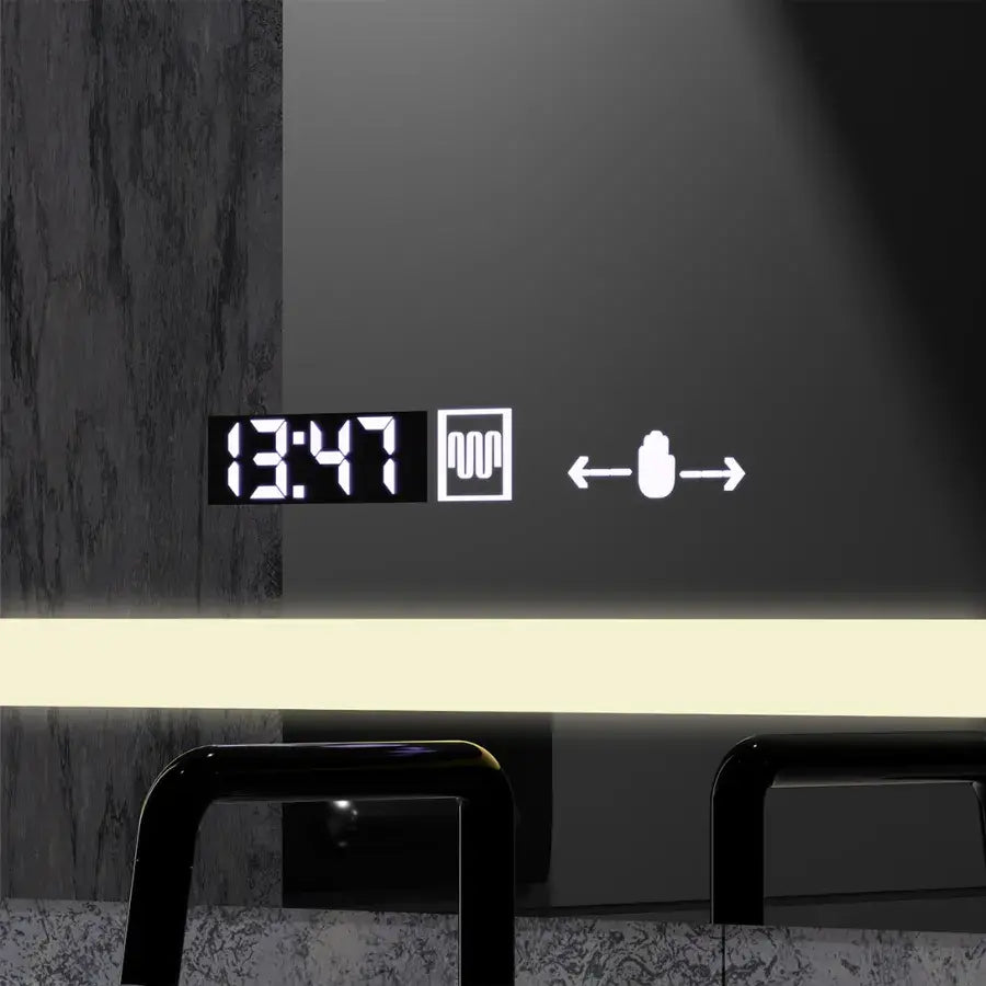Mirror LED ορθογώνιο 80x60cm Ορισμός Motionglow Marcello Αποσυναρμολόγηση του συστήματος απόψυξης ρολογιού