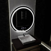 Στρογγυλός καθρέφτης LED 100cm Celeste Motionglow Marcello Dimable Clock Disrosting System