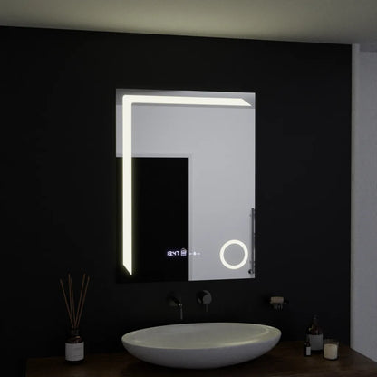 Mirror LED ορθογώνια 60x80cm ακριβεία Motionglow Marcello System Disability & Thermometer of the Caimimic Glass