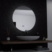 60cm στρογγυλό καθρέφτη Serenite Motionglow Marcellow Dimable Clock Disrosting System