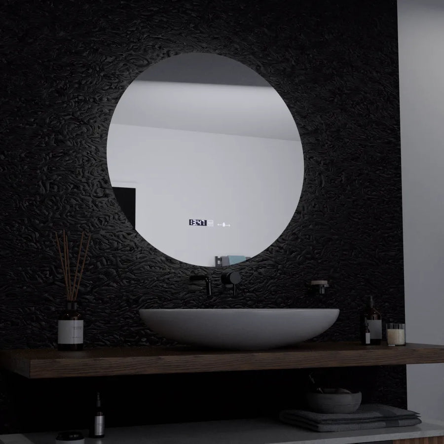 60cm στρογγυλό καθρέφτη Serenite Motionglow Marcellow Dimable Clock Disrosting System