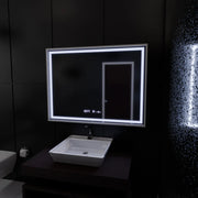 Mirror LED ορθογώνιο 80x60cm Verite Imperial Silver Motion Glow Marcello Σύστημα Defrition Clock & Dimable Θερμόμετρο
