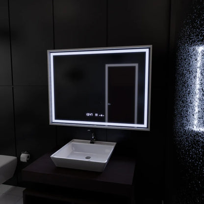 Mirror LED ορθογώνιο 120x80cm Verite Imperial Silver Motion Glow Marcello Σύστημα Defrition Comple