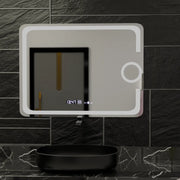Mirror LED ορθογώνιο 80x60cm Eclat Motionglow Marcello Clock Defrition System & Wolf Θερμόμετρο Dimable Cosmetic