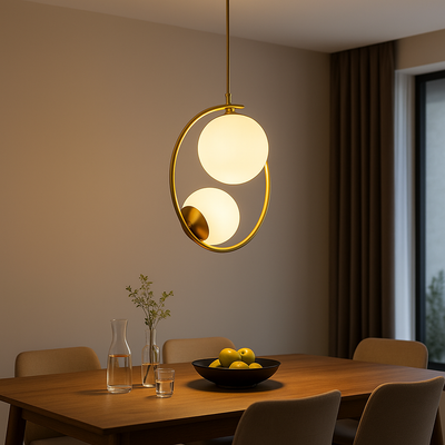 Lust Loft Atelier, 2x E27, χρυσό λευκό, μέταλλο, ρυθμιζόμενο ύψος