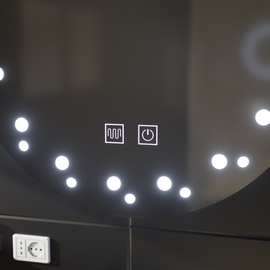 LED Touch Ivory Mirror System System 70x70cm