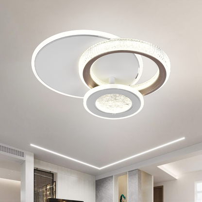 LED LED Fractalum Rondo, 36W, 3 κύκλοι, κρύο/ζεστό/ουδέτερο φως, μαύρο