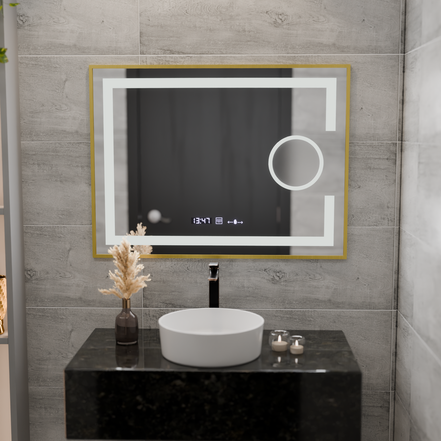 Mirror LED ορθογώνιο 50x70cm Eclat Motionglow Marcello Disputs & Termeter Luba Cosmetica Dimabil