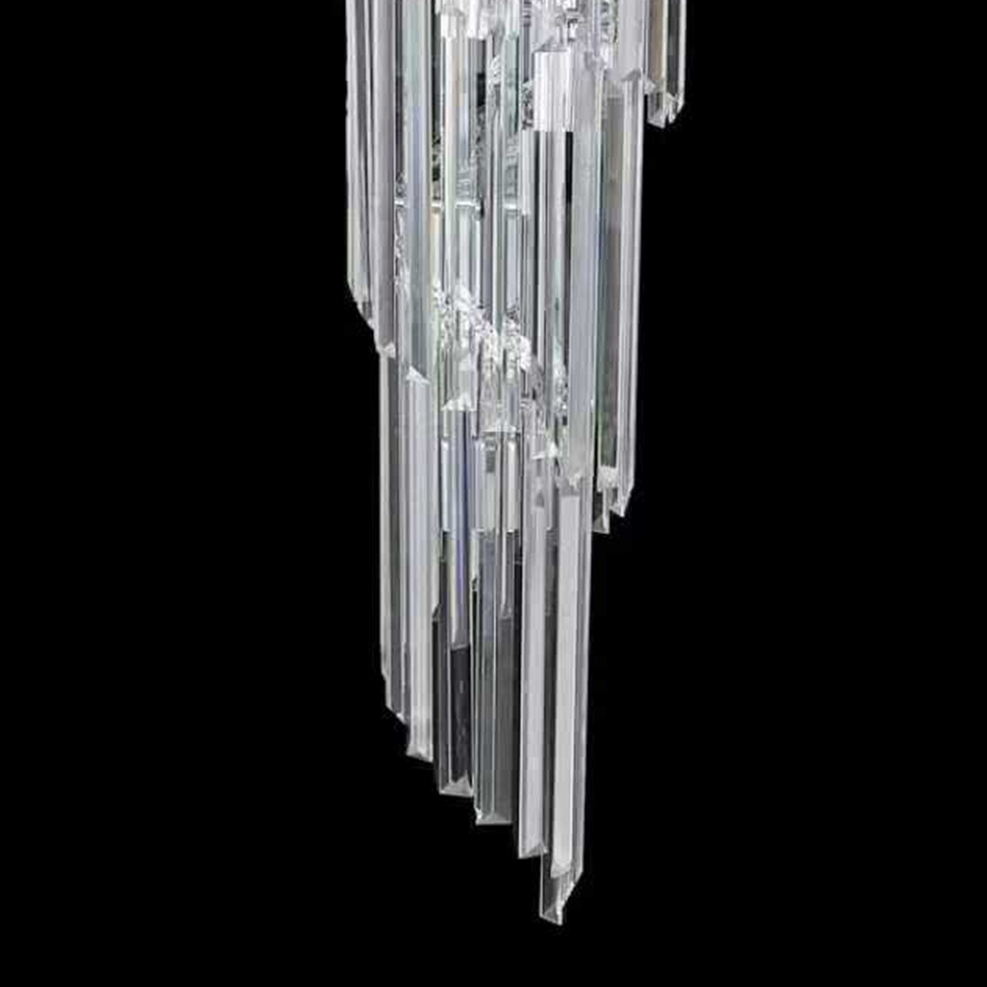 Candelabru Cristal CC110/600x1800CH , 28xE14, Diametru 60cm, Inaltime 180cm, Crom si Argintiu, Inaltime Reglabila, Design Elegant Candelabre Cristal Default Title Alessandro Design