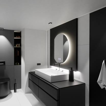 54x60 Semiluna LED Mirror - Σύστημα διάθεσης Arcana Touch Dimabil Dimabil