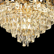 Πολυέλαιος Crystal Windsor Elegance 6x E14, διάμετρος 49cm, γυαλιστερό χρυσό, ρυθμιζόμενο ύψος