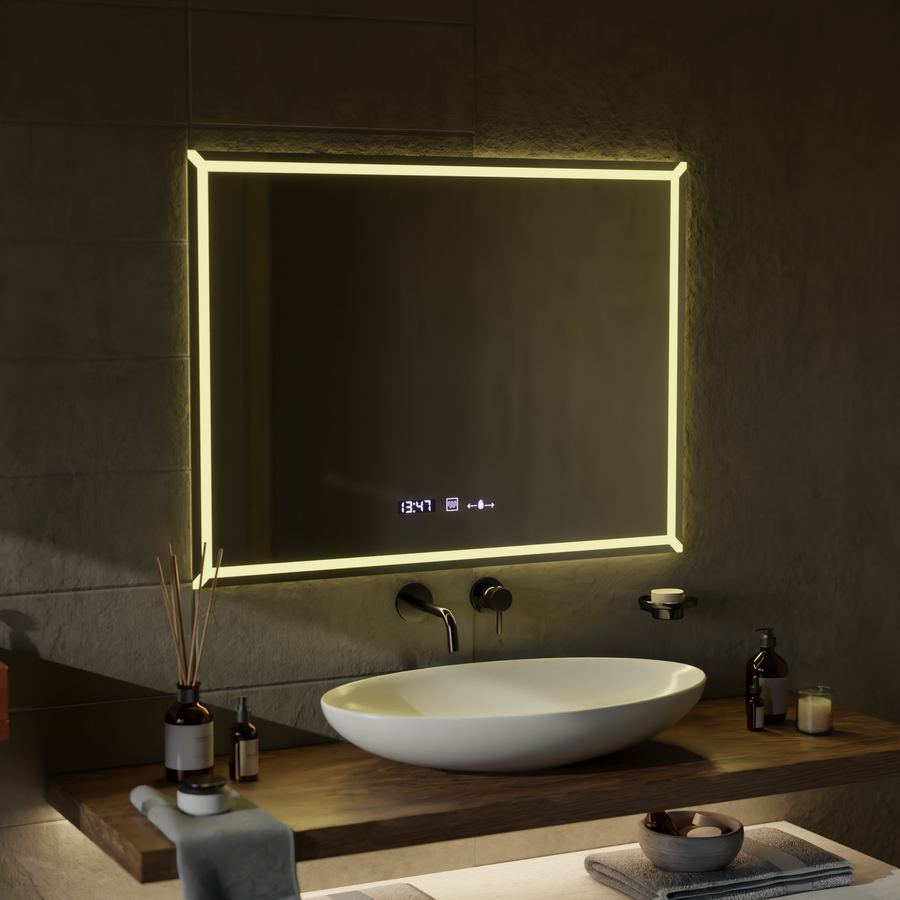 LED Touch Villay Mirror System Defrition 60x80 CM Marcello Funghi Collection