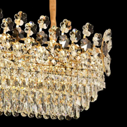 Πολυέλαιος Crystal Windsor Elegance 6x E14, διάμετρος 49cm, γυαλιστερό χρυσό, ρυθμιζόμενο ύψος