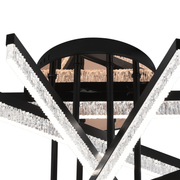 Πολυέλαιος LED με Τηλεχειριστήριο LT179/5BK, 67W, 5 Στοιχεία, Κρύο/Ζεστό/Ουδέτερο φως, Ρυθμιζόμενο, Μαύρο