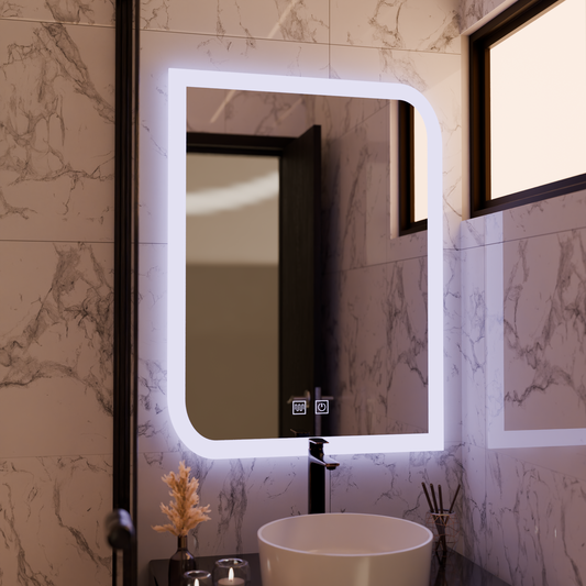 Ορθογώνιος καθρέφτης LED, 60X80cm, E69S/60X80, Touch, Demist System