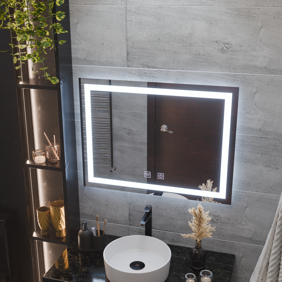 Mirror LED ορθογώνιο σύστημα 60x80cm Edge Luminous Touch Disebription