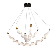 Κρεμαστός ακρυλικός πολυέλαιος LED LT760/3GD, 28W, ζεστό/ουδέτερο/κρύο φως 3000/4000/6000K, λευκό, ρυθμιζόμενο ύψος, μέταλλο και ακρυλικό