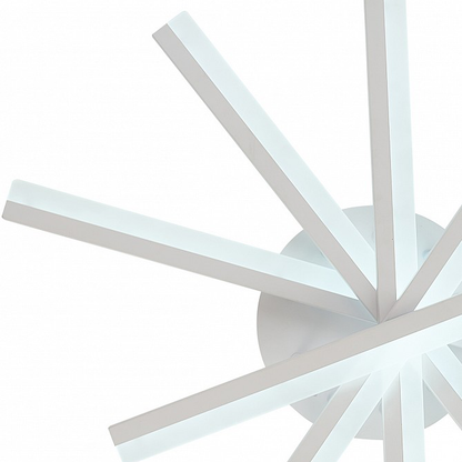 Πολυέλαιος LED με τηλεχειριστήριο ZOE, 67W, Κρύο/Ζεστό/Ουδέτερο φως, Ρυθμιζόμενο, Λευκό