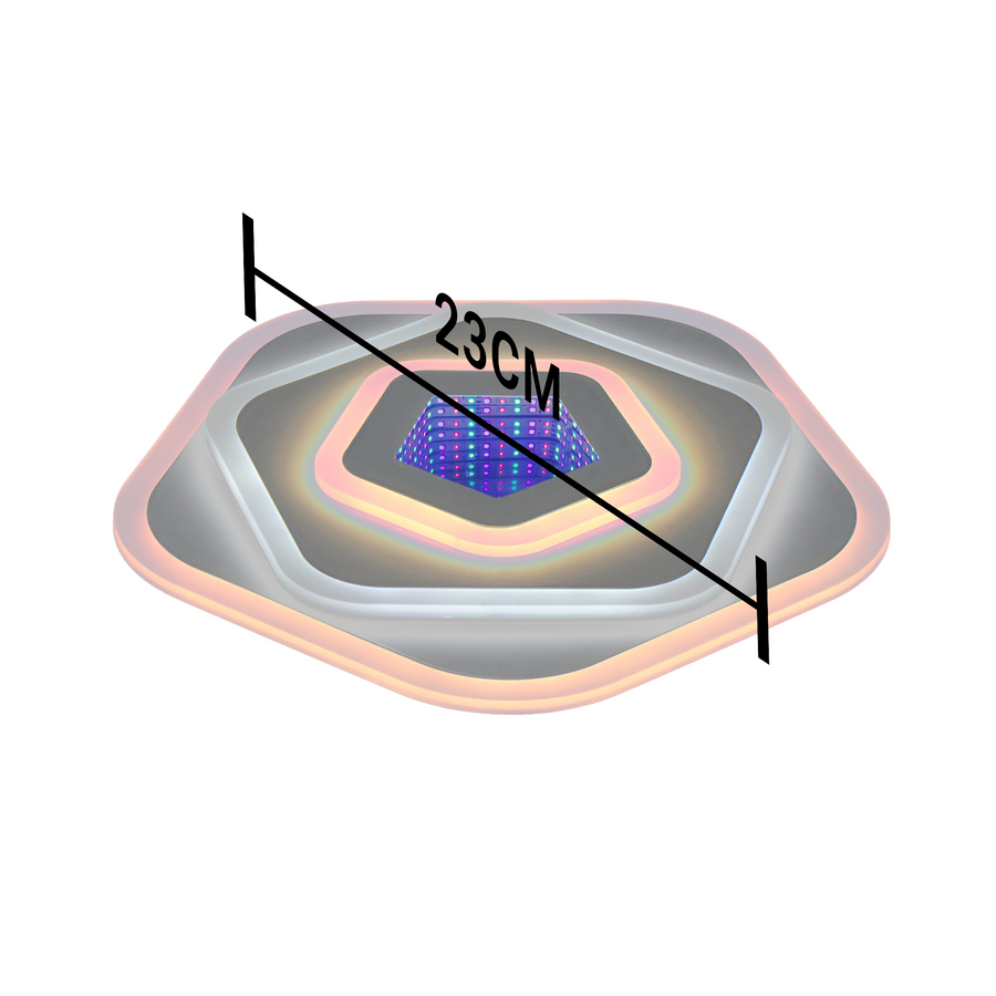 Πολυέλαιος LED NEXA 3D 40W, Διάμετρος 23cm, Κρύο/Ζεστό/Ουδέτερο φως, Λευκό