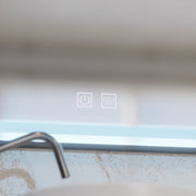 Mirror LED ορθογώνιο 90x75cm Edge Edge Luminous Touch System, Black Frame