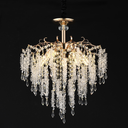 Crystal Chandelier CC9323/5FGD, 5x E14, Διάμετρος 49cm, Χρυσός