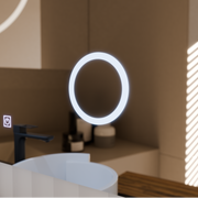 Mirror LED Touch Manfred Σύστημα πρόβλεψης, ρολόι και θερμοκρασία 60x80 cm καλλυντική μεγέθυνση
