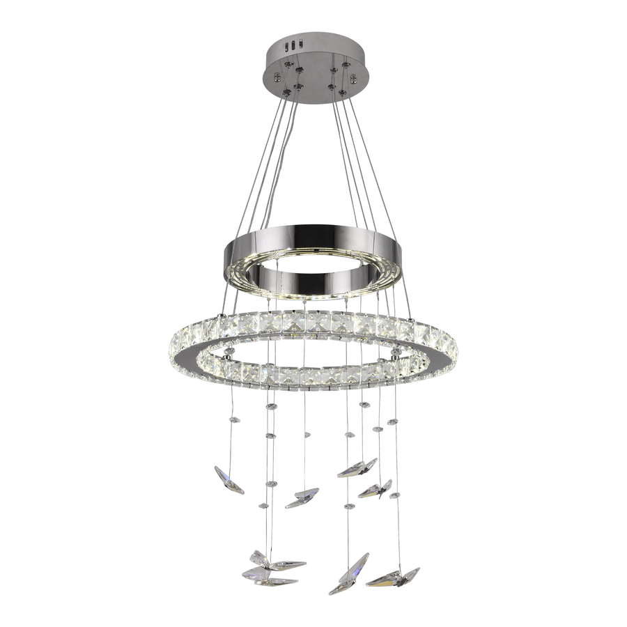 Lulus LED Crystal με το τηλεχειριστήριο Silver Latifah 118W