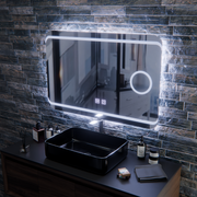 Καθρέφτης LED E30S/65X45, Λειτουργία αφής και αποθάμβωσης, Καλλυντικό φως, 65x45 cm, κρύο φως 6000K