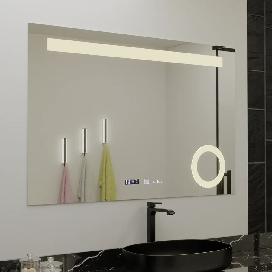 Mirror LED ορθογώνιο 100x75cm Absolu Motionglow Marcello Αποστολής Σύστημα απόρριψης ρολογιού
