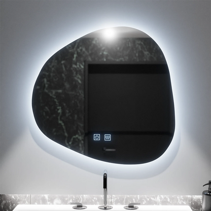 Καθρέφτης LED οργανικός 60x60cm, Duna Touch, Σύστημα Demister, Dimmable