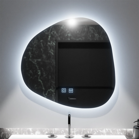 Καθρέφτης LED οργανικός 60x60cm, Duna Touch, Σύστημα Demister, Dimmable
